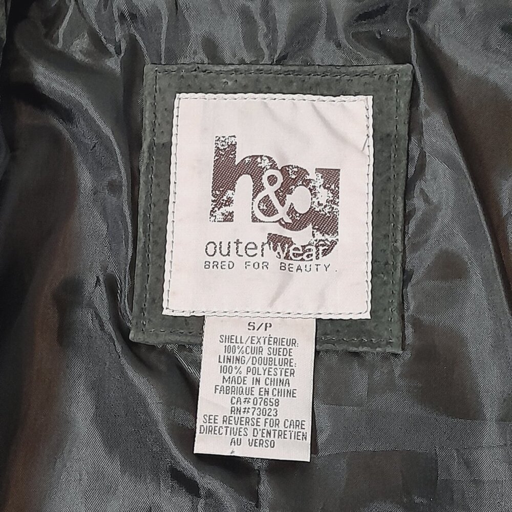 Western Suede Green Jacket Rodeo Rustic By H&G Size S/P - Picture 8 of 16